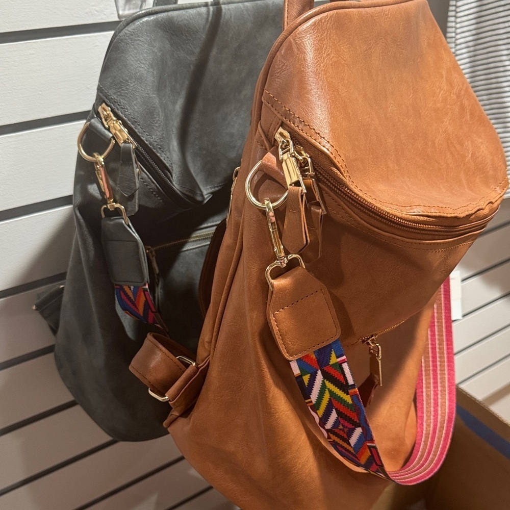Backpack with Multicolor Strap - Picture 2 of 3